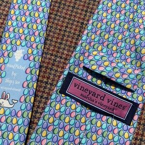 SOLD VINEYARD VINES Easter Egg Pastel Tie Men’s  3 1/8” x 59” Made In USA